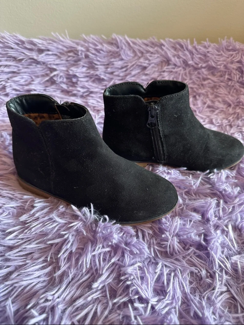 Cat & Jack Black Suede-Look Ankle Booties - Picture 3 of 4